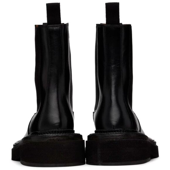 Marsell Pollicione Chelsea Boots 37 7 Womens Black Leather New - Picture 11 of 12